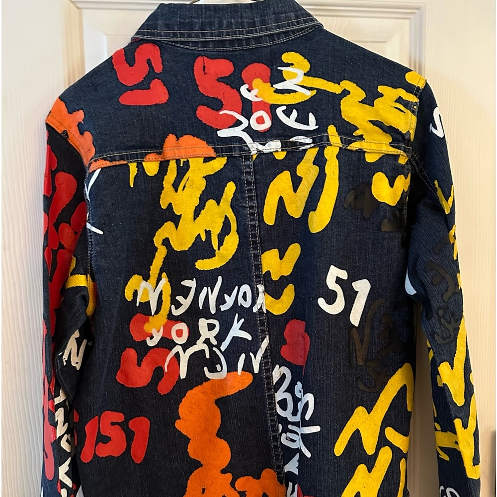 Multicolor trendy Jean jacket L
